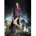 D5002-E PURPLE AND GOLD DREAMZ PARTY WEAR DRESS